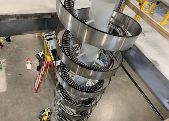 All-purpose spiral conveyor for medium to large products